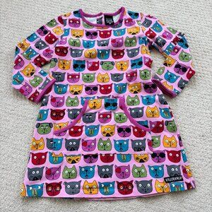Viller Valla organic colorful cat dress
